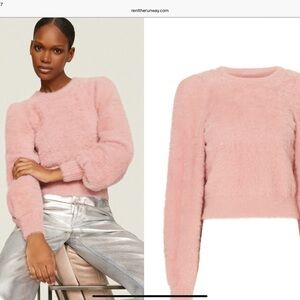 Ronny Kobo Collection Pink Crew Neck Sweater